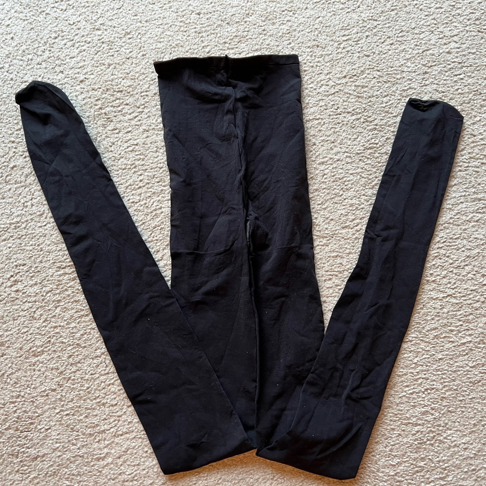 Women’s Solid Compression Black Tights Pantyhose … - image 1